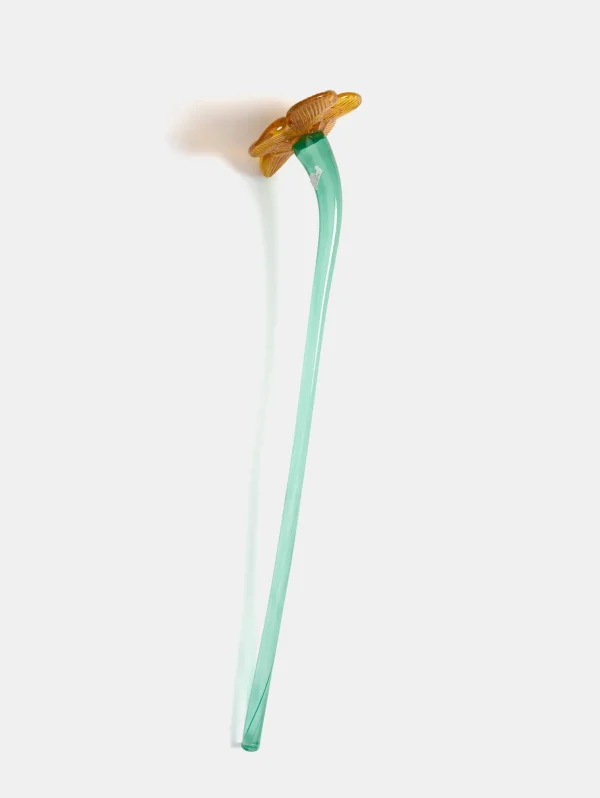 HOFF Deco | Deco | MOUTHBLOWN CRYSTAL FLOWER MUSTARD